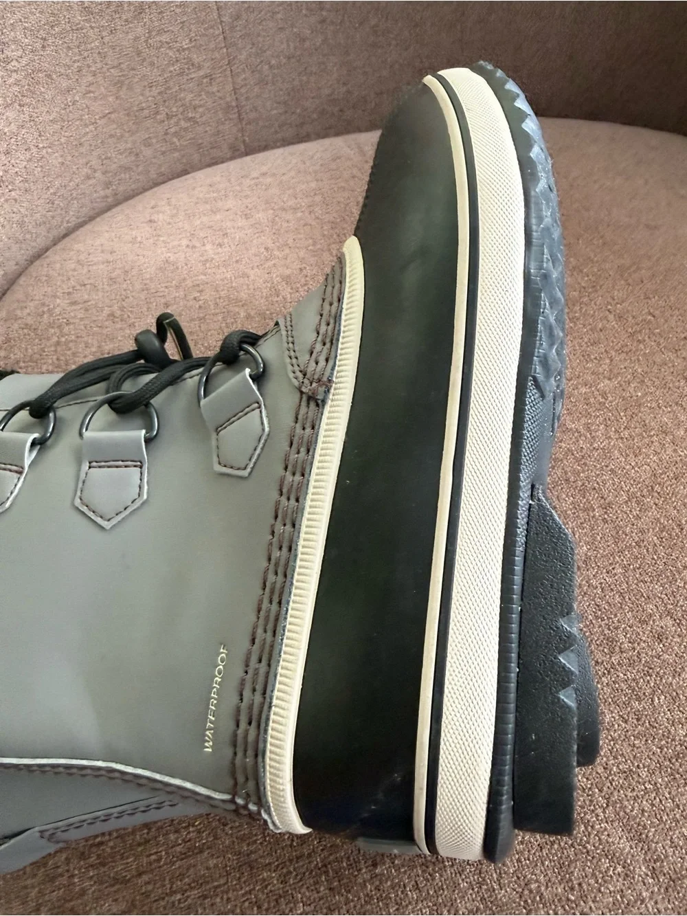 Sorel Kids Grey and Black Waterproof Winter Boot